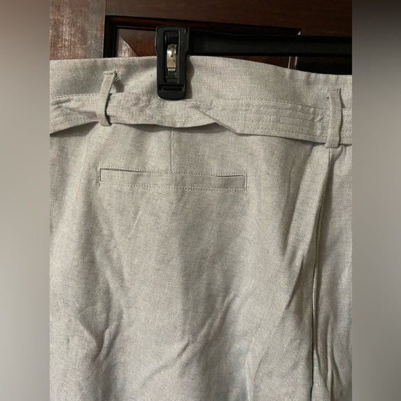 Loft Plus 24W Grey Linen Blend Tie Waist Pants - Picture 9 of 9